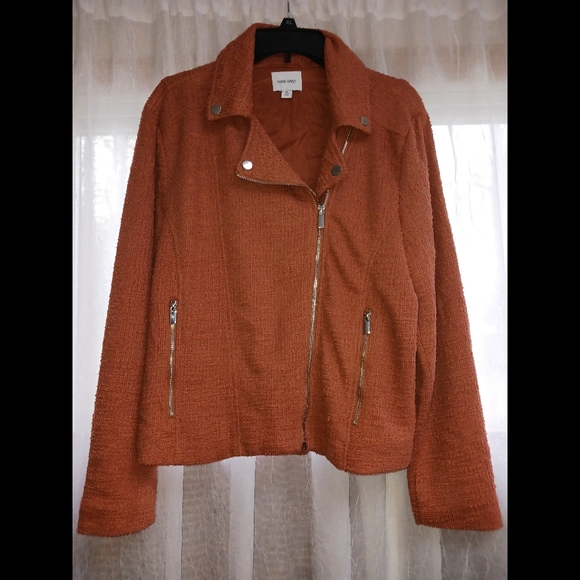 NWT Nine West Textured Knit Moto Jacket - Picture 2 of 8